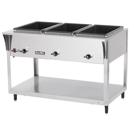 Vollrath Co Vollrath ServeWell Sl Hot Food Table, 3-Well, 17-1/2 Amp 38213